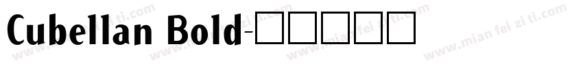 Cubellan Bold字体转换